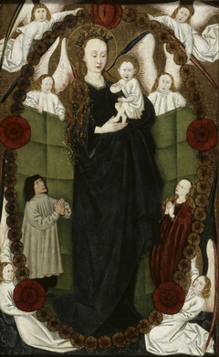 Virgin of the Rosary with Patrons and Angels by unknown