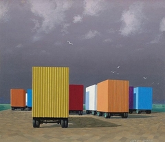 Waiting Containers by Jeffrey Smart