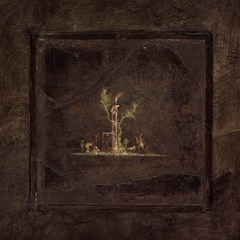 Wall painting on black ground: landscape, from the imperial villa at Boscotrecase by Anonymous