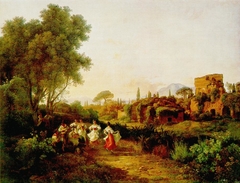 Wine Harvest (Tarantella) by Károly Markó