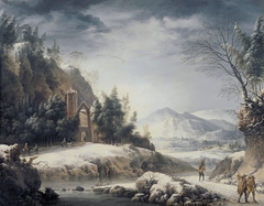 Winter Landscape with Figures by Francesco Foschi