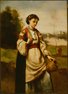 Woman with Water Jar by Anonymous