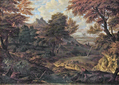 Wooded Landscape by Adriaen van der Cabel