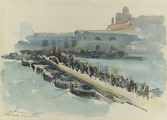 A Bridge of Boats, Venice by Francis Edward James