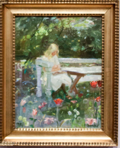 A girl in the garden in summertime by Anna Ancher