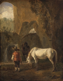 A Horse Drinking by Jan Both