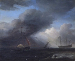 A Smalschip before an Approaching Storm by Anonymous