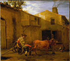 A Smith shoeing an Ox by Karel Dujardin