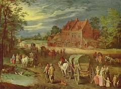 A Village Street by Jan Brueghel the Younger