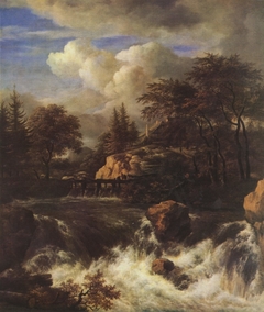 A Waterfall in a Rocky Landscape by Jacob van Ruisdael