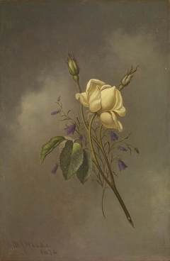 A Yellow Rose Against a Cloudy Sky by Martin Johnson Heade