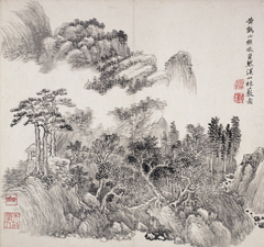 album after old masters and poems by Wang Hui