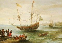 An Algerine Ship off a Barbary Port by Andries van Eertvelt