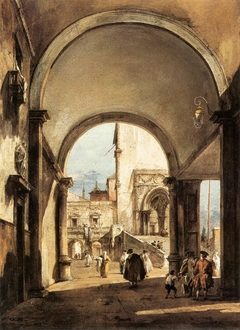 An Architectural Caprice by Francesco Guardi