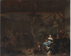 An Interior with Figures by Richard Brakenburgh