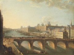 Ansicht des Pont-Neuf vom Quai de la l’Horloge in Paris by Hyacinthe de La Pegna