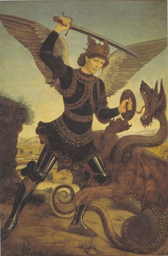 Archangel Michael and the dragon by Antonio del Pollaiolo