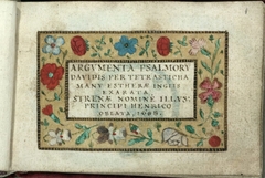 Argumenta Psalmorum by Esther Inglis