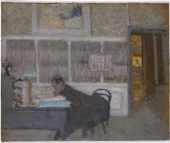 At the Revue Blanche (Portrait of Félix Fénéon) by Édouard Vuillard