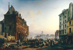 Attaque de l'hôtel de ville de Paris, 28 juillet 1830 by Joseph Beaume