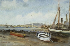 Auckland Harbour from Mechanics Bay by Charles Blomfield