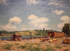 Boatyard at Saint-Mammès by Alfred Sisley