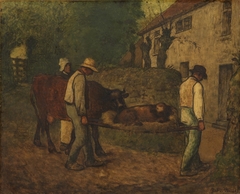 Bringing Home the Calf Born in the Fields by Jean-François Millet