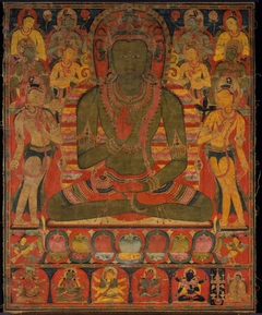 Buddha Amoghasiddhi with Eight Bodhisattvas by Anonymous