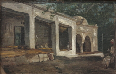 Café de la Fontaine au Jardin d'Essai à Alger by Alfred Chataud