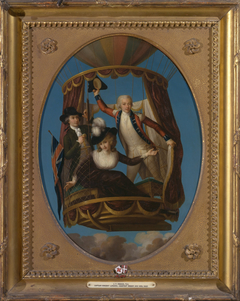 Captain Vincenzo Lunardi with his Assistant George Biggin, and Mrs. Letitia Anne Sage, in a Balloon by John Francis Rigaud