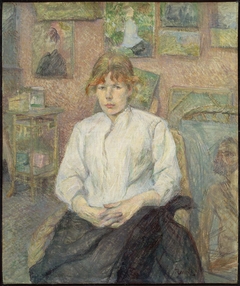 Carmen Gaudin in the Artist's Studio by Henri de Toulouse-Lautrec