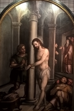 Christ to be unleashed from the column by Francisco Venegas