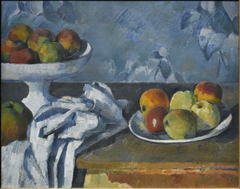 Compotier, assiette et pommes (Still Life with Apples in a Bowl) by Paul Cézanne