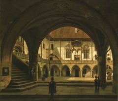 Courtyard of the Jagiellonian Library by Marcin Zaleski