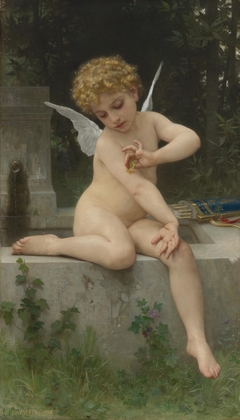 Cupid with a Butterfly by William-Adolphe Bouguereau