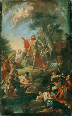 Die Predigt Johannes des Täufers by Johann Lucas Kracker