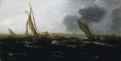 Dutch Vessels in a Strong Breeze by Jan Porcellis