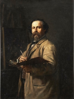 El pintor Salvador Martínez Yago padre del artista by Salvador Martínez Cubells