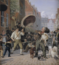 En gadescene i hundedagene by Wilhelm Marstrand