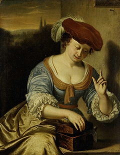 Escaped Bird: Allegory of Chastity by Frans van Mieris I