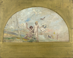 Esquisse pour la salle des mariages de la mairie du 1er : Le Printemps ou le matin de la vie by Paul-Albert Besnard