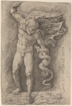 Faun Battling a Snake by Andrea Mantegna