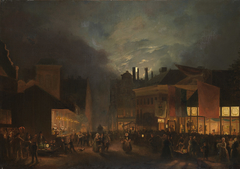 Festival on the Butter market by evening by Hendrik Gerrit ten Cate