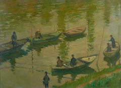 Fishermen in Poissy by Claude Monet