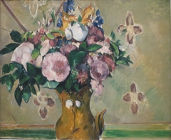 Fleurs dans un vase rouge by Paul Cézanne