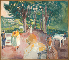 Flirting in the Park by Edvard Munch