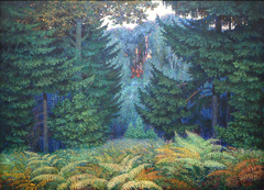 Forest interior by Albert König