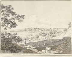 Gezicht op Wageningen, vanuit het oosten by Hendrik Hoogers