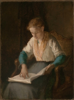 Girl Reading by William Morris Hunt