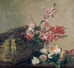 Gladioli and Roses by Henri Fantin-Latour